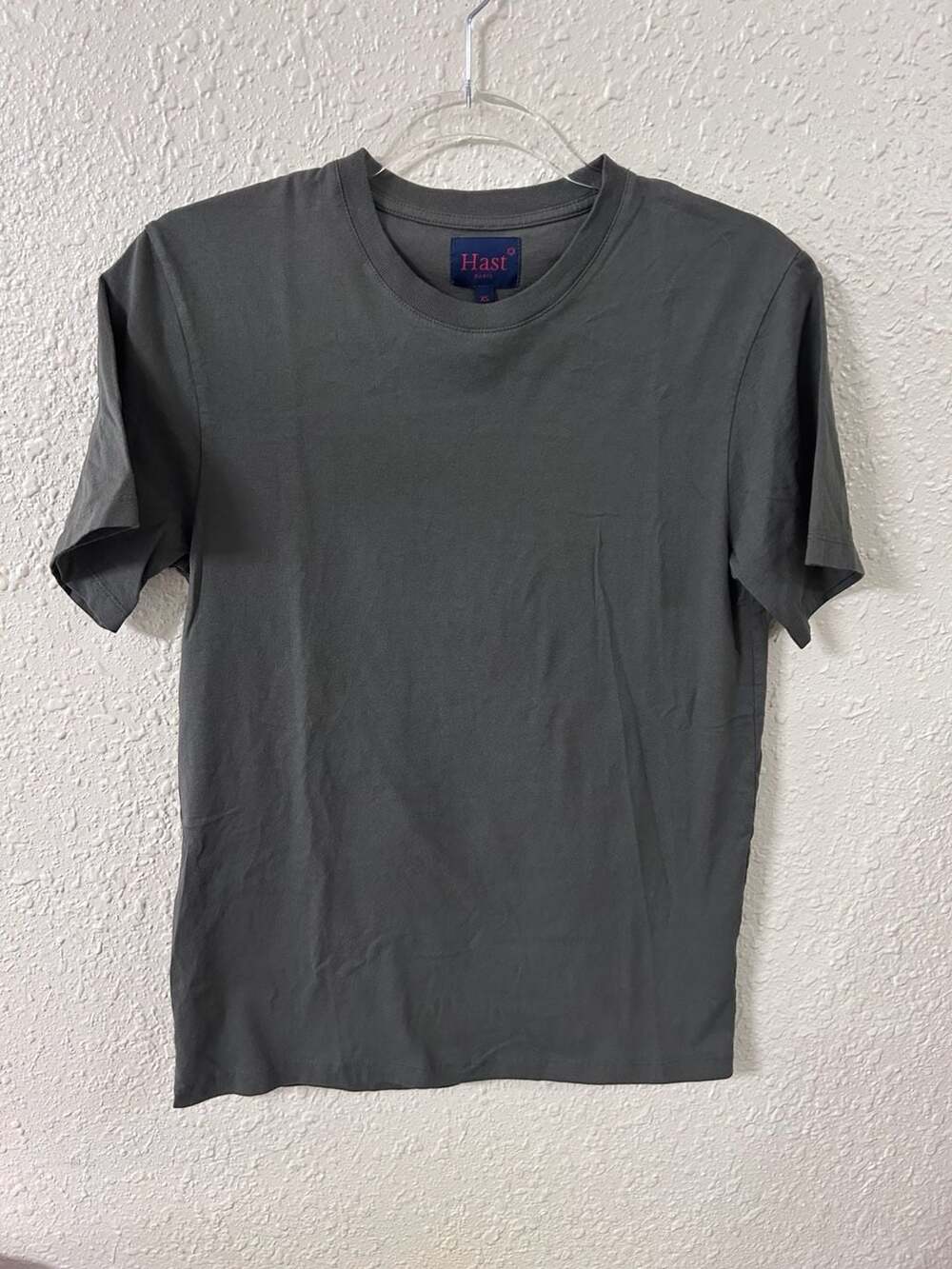 Hast Paris Dark Gray Crew Neck Short Sleeve T-Shirt Size XS